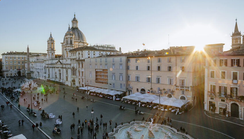 Visite de l’École française de Rome pour la presse italienne, février 2022