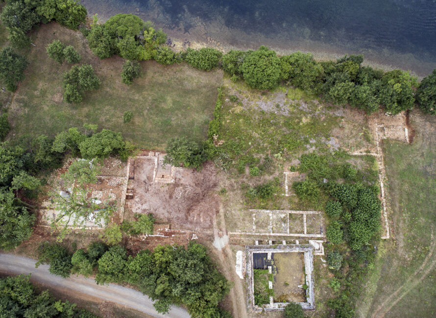 Vue par drone de la villa de Santa Marina