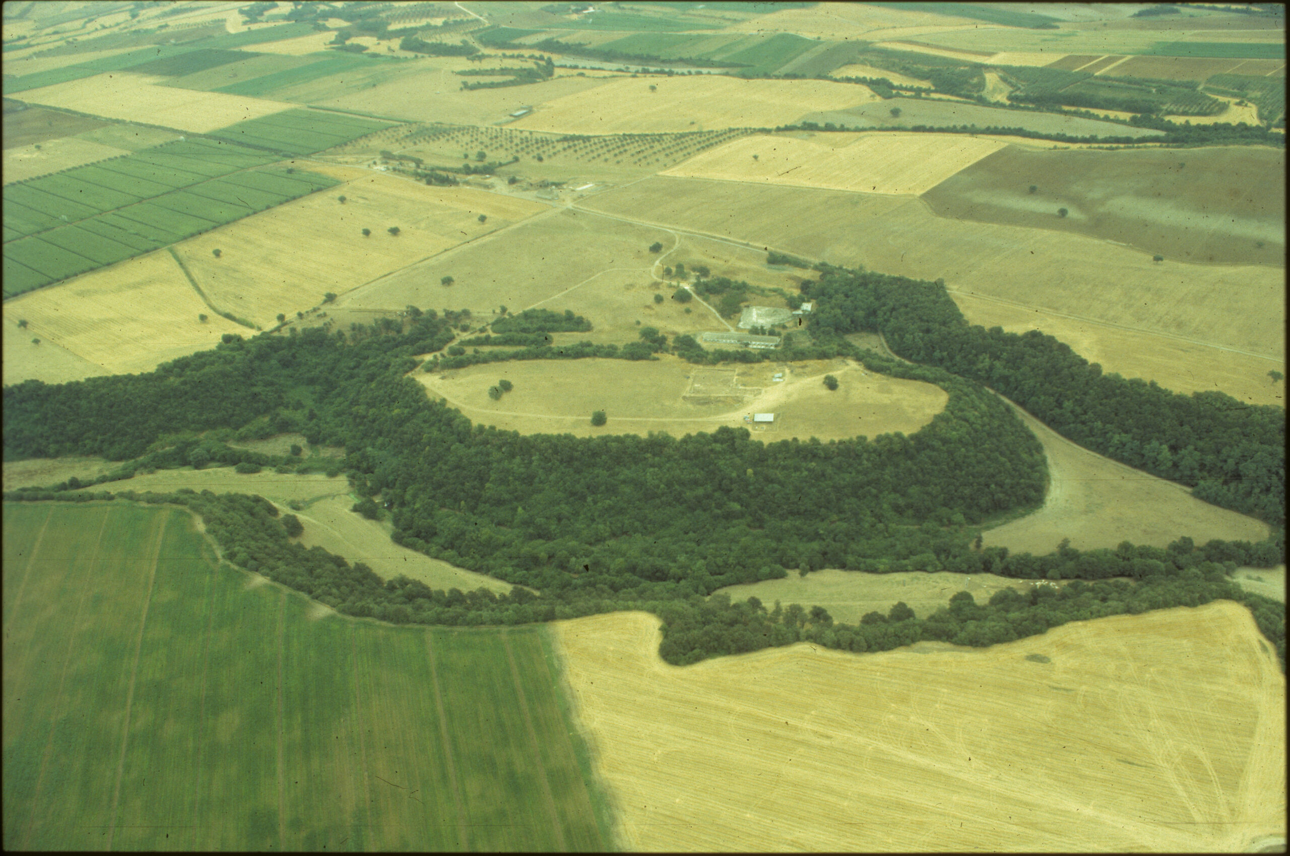 Vue aérienne du site