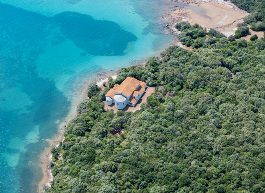 Eglise paléochrétienne de Martinscica (Île de Cres, Croatie), David Vuillermoz, d'après Morana. Causevic-Bully et Sébastien…