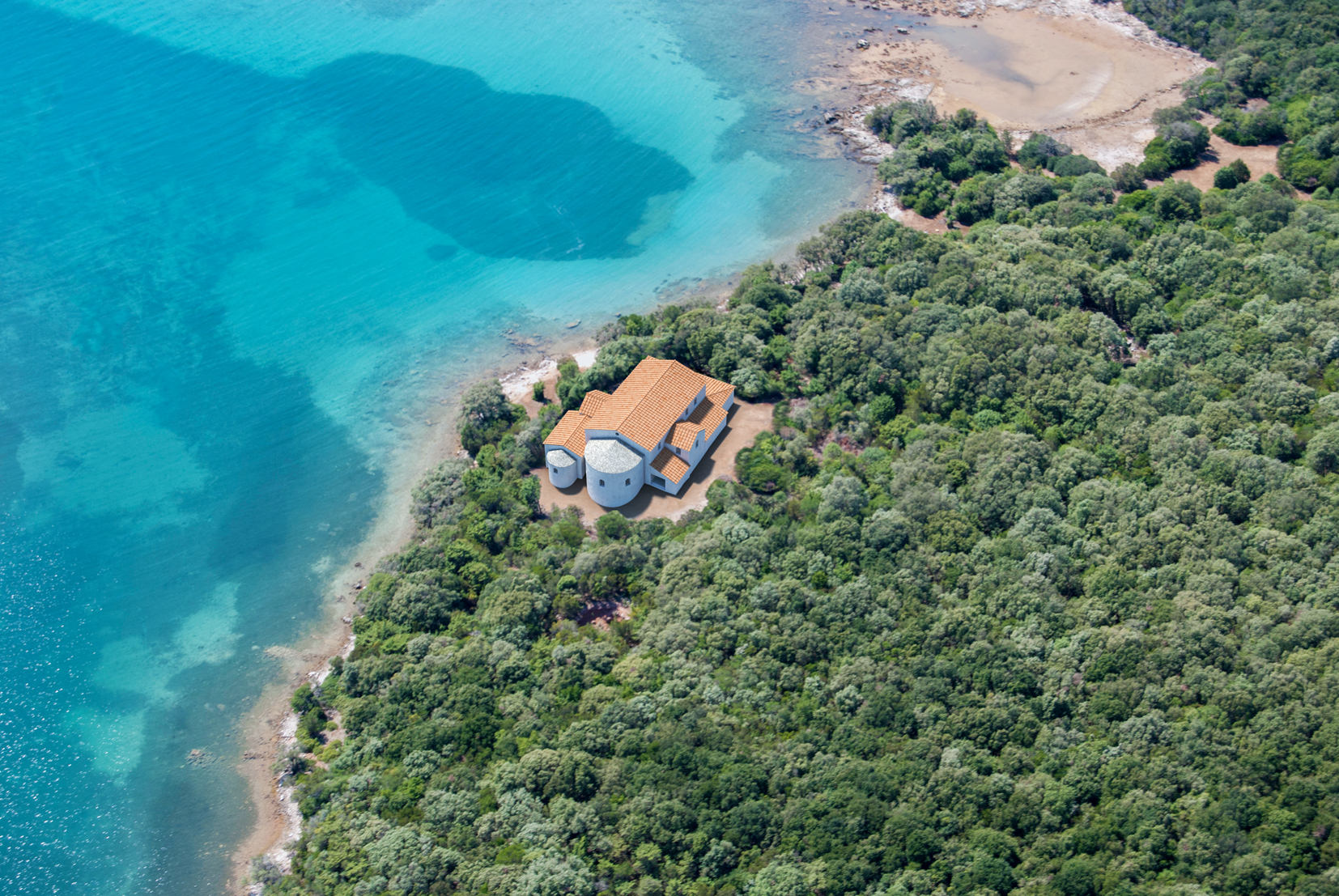 Eglise paléochrétienne de Martinscica (Île de Cres, Croatie), David Vuillermoz, d'après Morana. Causevic-Bully et Sébastien…