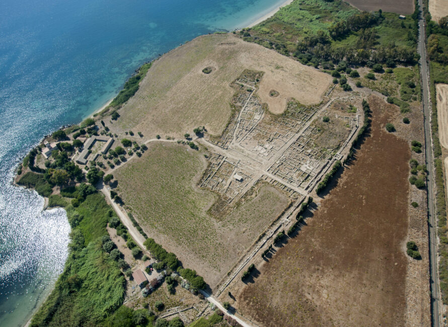 Vue aérienne du site