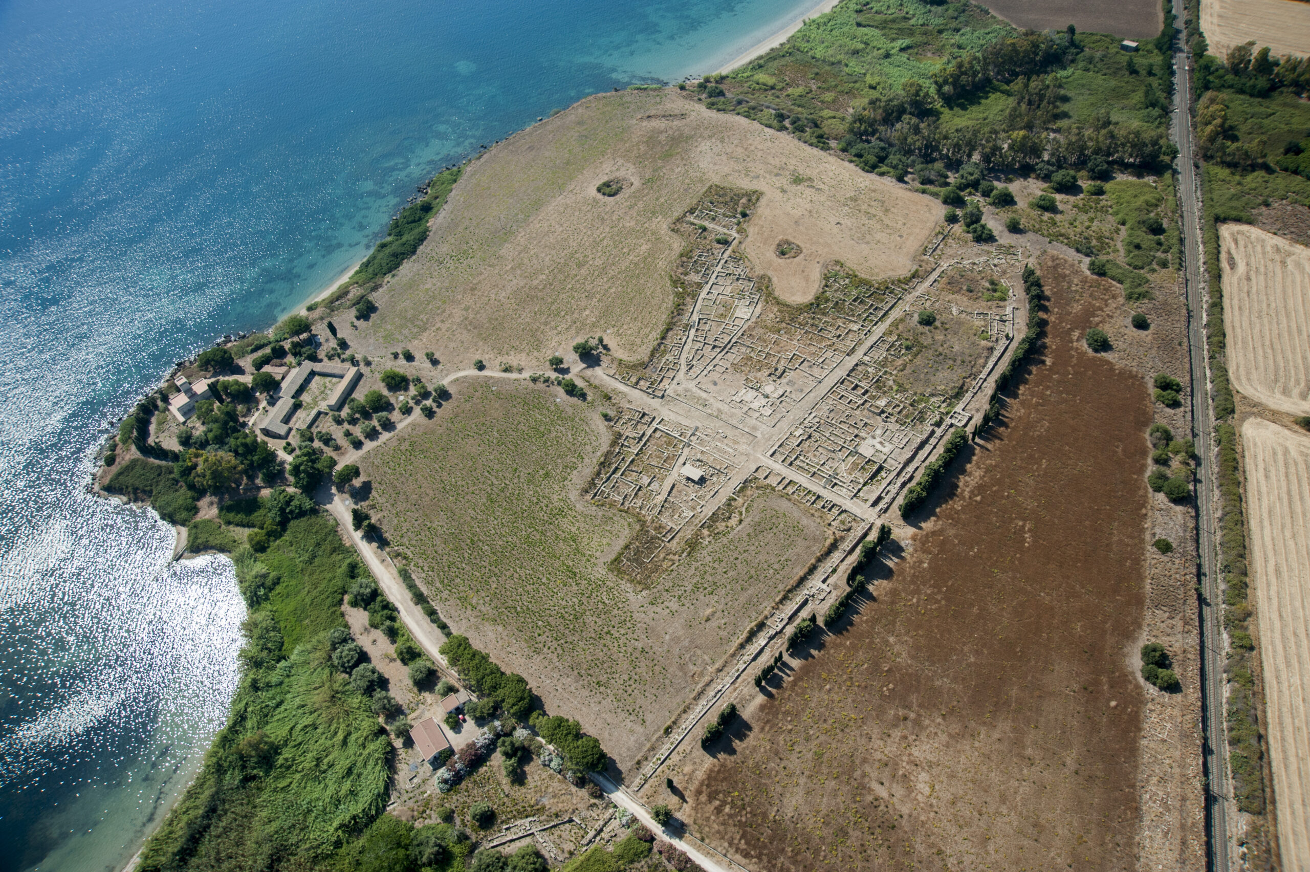 Vue aérienne du site