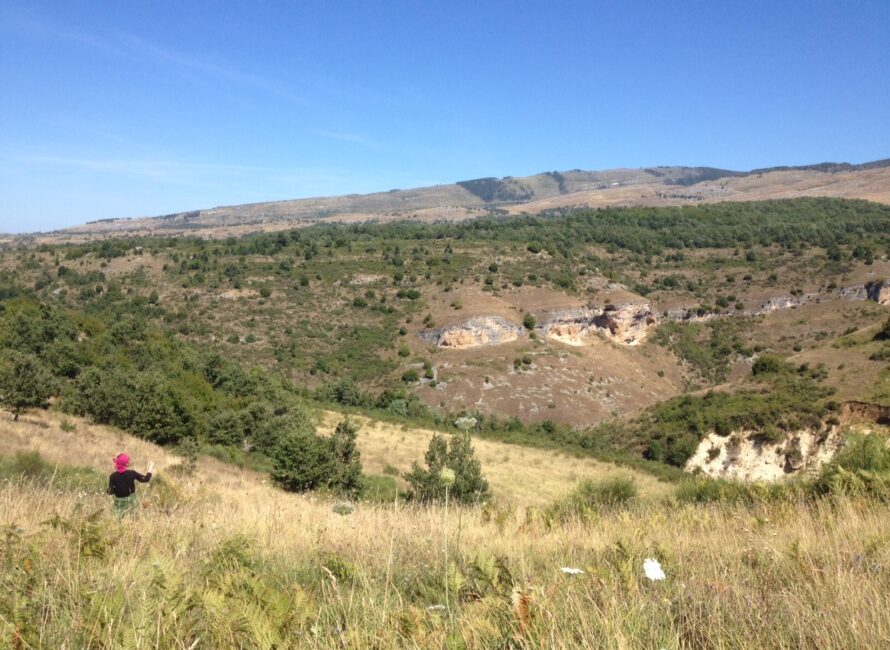 Le débouché de la Valle Giumentina en direction du canyon de San Bartolomeo