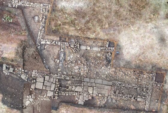 Orthophotographie T. Terrasse, Civita di Tricarico : la maison Z2 en cours de fouille