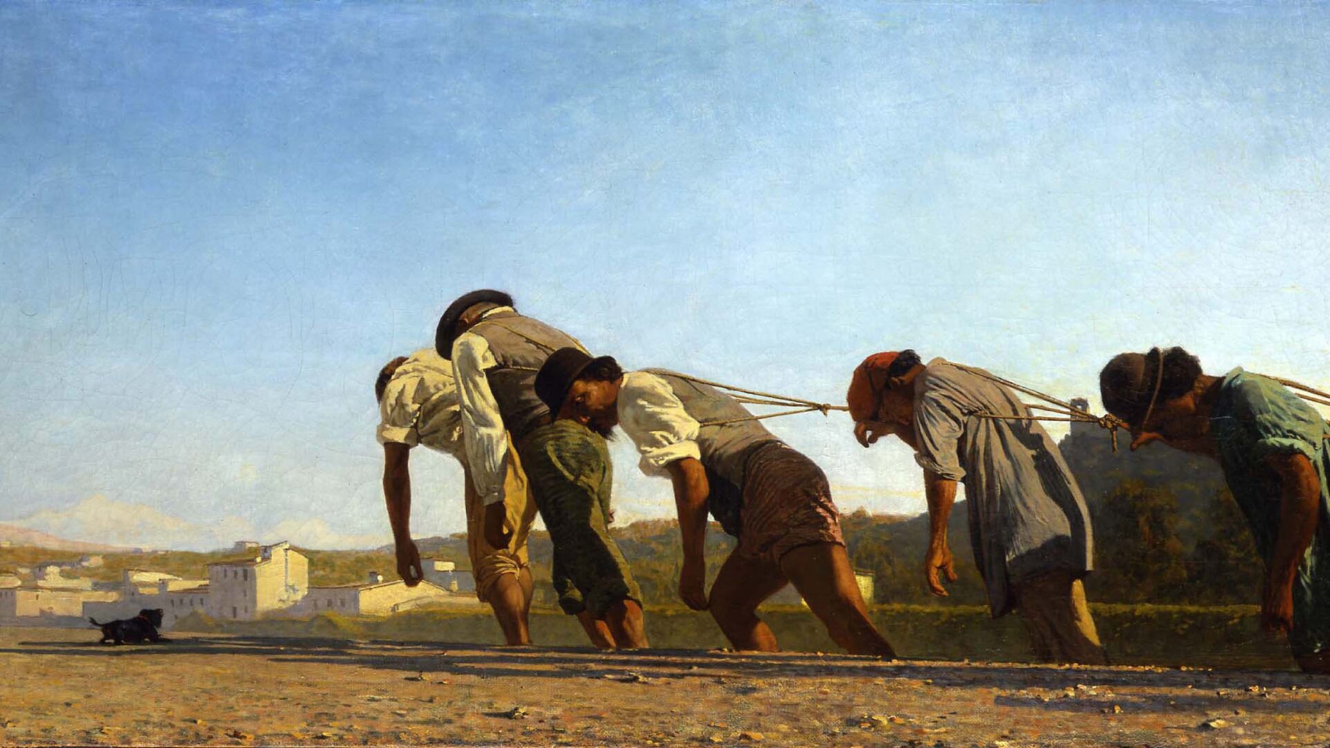 Telemaco Signorini, L'alzaia, 1864, Collection privée