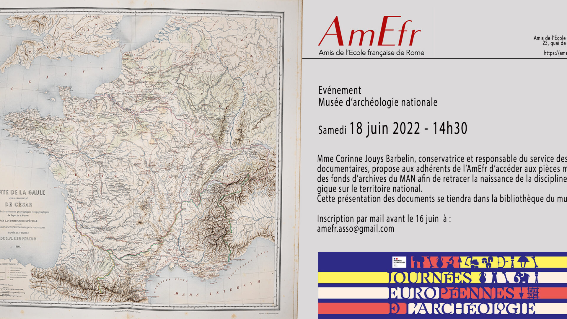 Visite du centre de documentation du Musée d’archéologie nationale avec l’AmEfr