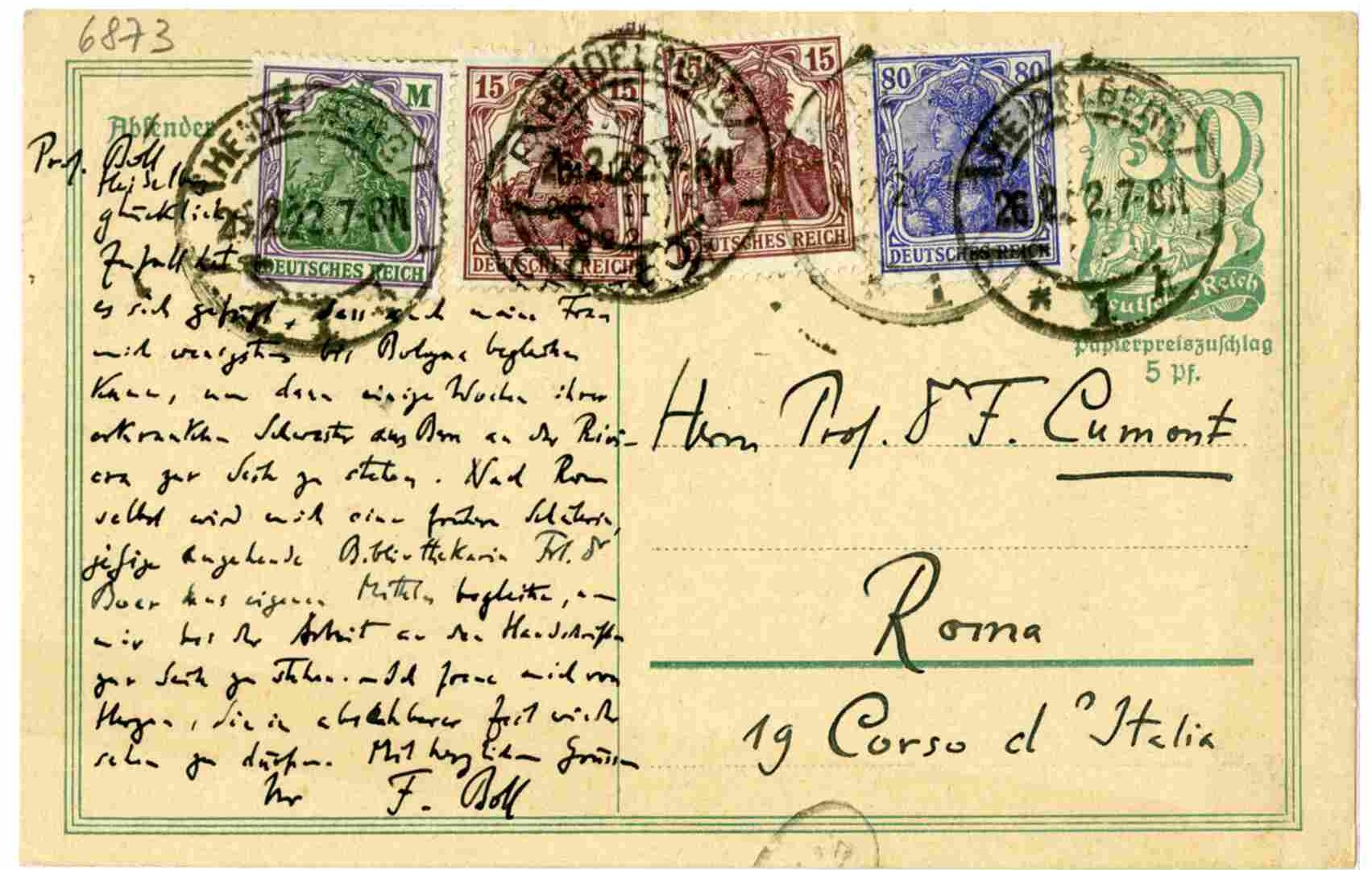 Tracing the life and work of Franz Cumont: Archives – Objects – Networks – Travels