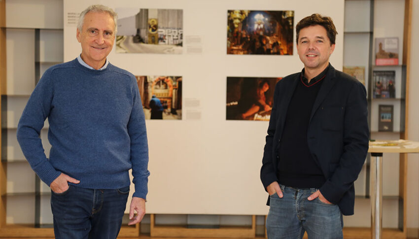 Ph. Dionigi Albera et Manoël Pénicaud, commissaires de l'exposition (EFR)