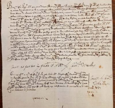 Supplique d’un bénéficier du diocèse de Toulouse, signée à Rome le 24 juin 1578 (Archives nationales, M 881)