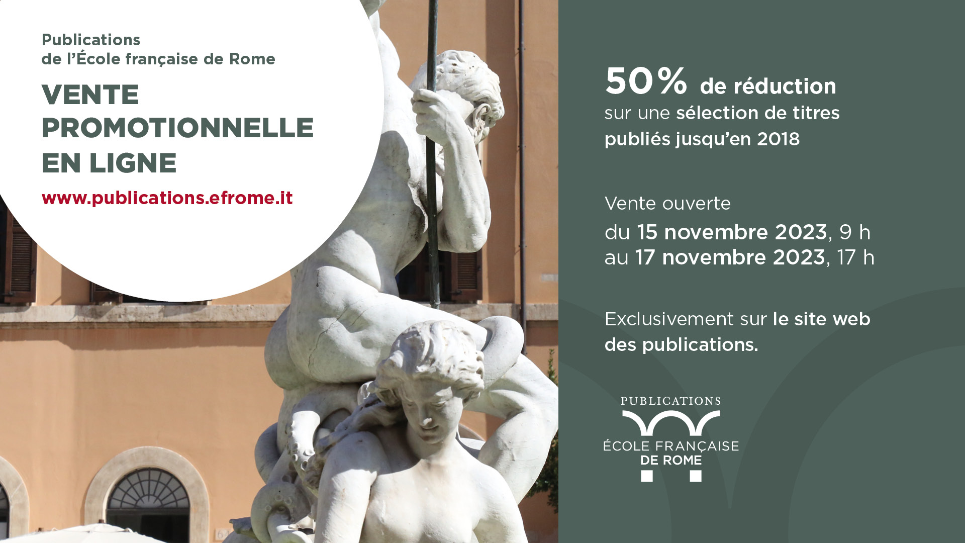 Vente promotionnelle en ligne des publications de l’EFR 15-16-17 novembre 2023