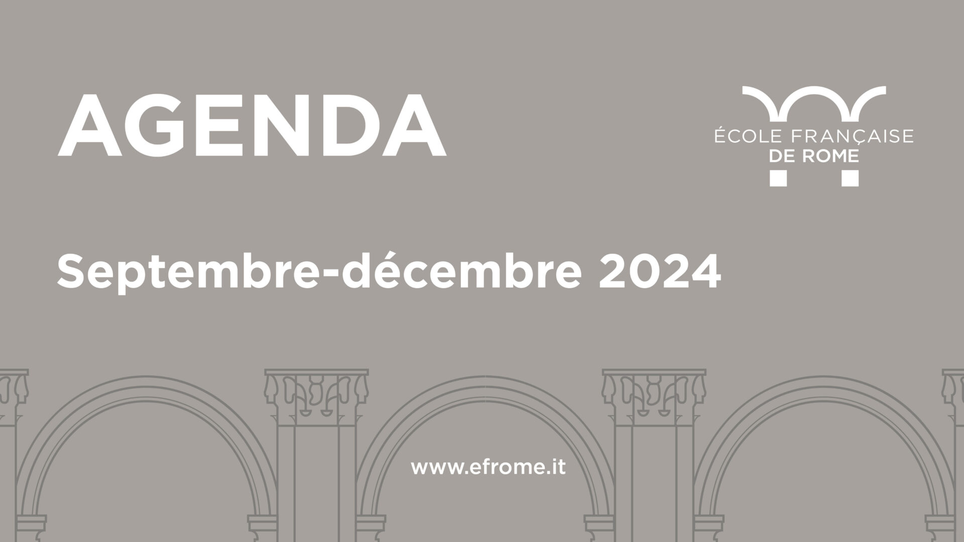 Agenda de l’EFR – de septembre à décembre 2024