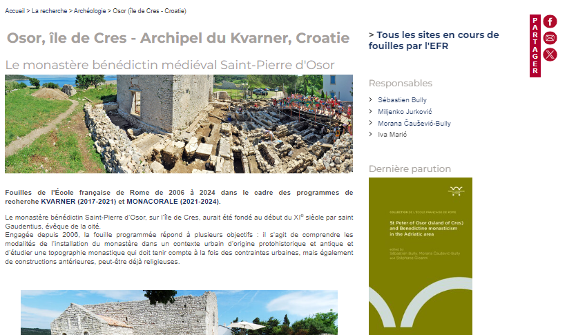 Nouveau sur le site web de l’EFR : la rubrique archéologie fait peau neuve !