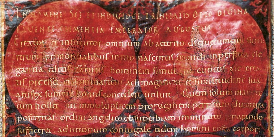 Détail de l’acte de mariage de l’impératrice Théophano, ca. 972