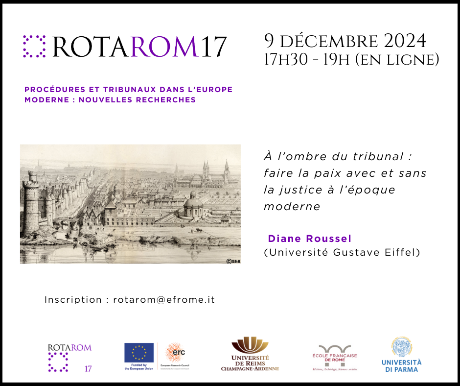 À l’ombre du tribunal : faire la paix avec et sans la justice à l’époque moderne
