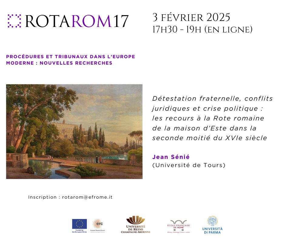 Détestation fraternelle, conflits juridiques et crise politique : les recours à la Rote romaine de la maison d’Este dans la…