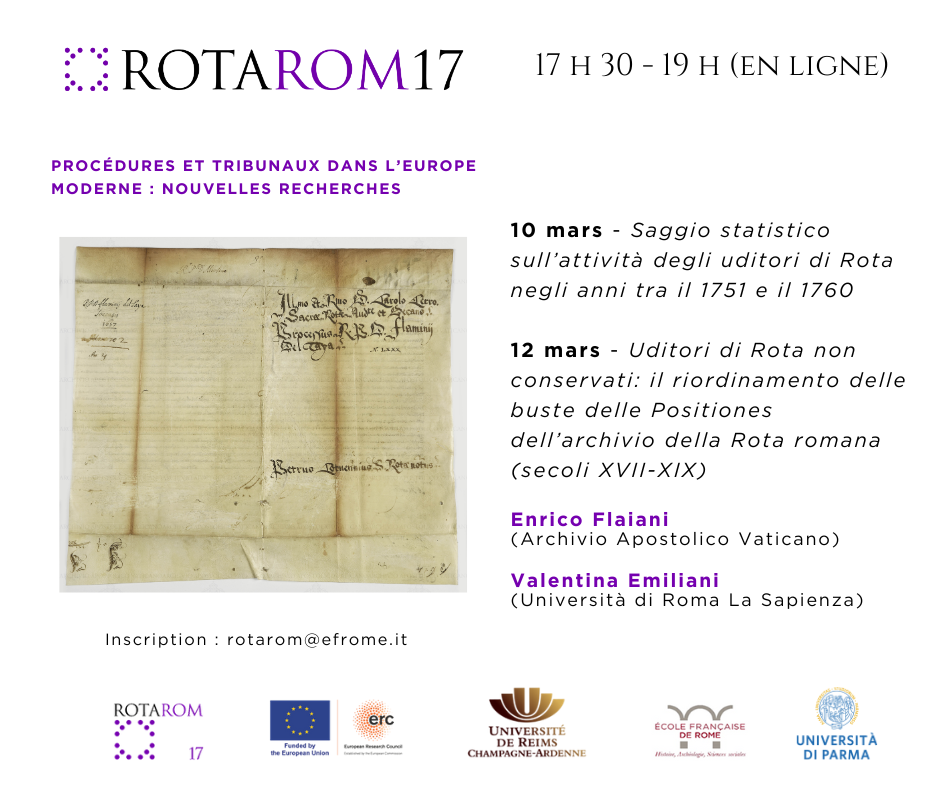 Uditori di Rota non conservati: il riordinamento delle buste delle Positiones dell’archivio della Rota romana (secoli…