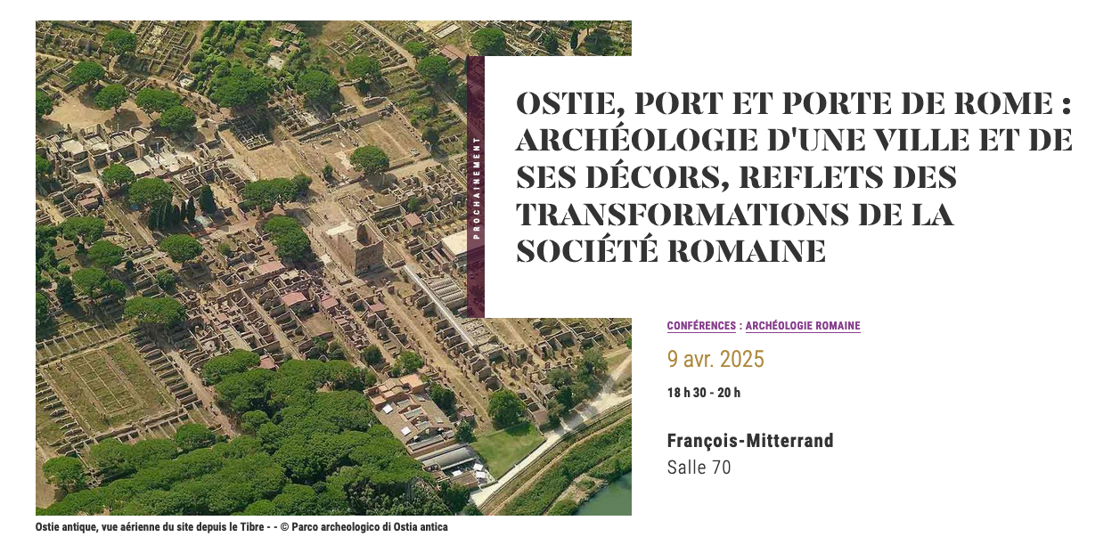 Ostie, port et porte de Rome : archéologie d’une ville et de ses décors, reflet des transformations de la société romaine