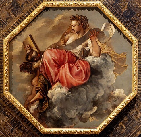 Tiziano, La Sapienza, soffitto del vestibolo, Biblioteca Nazionale Marciana