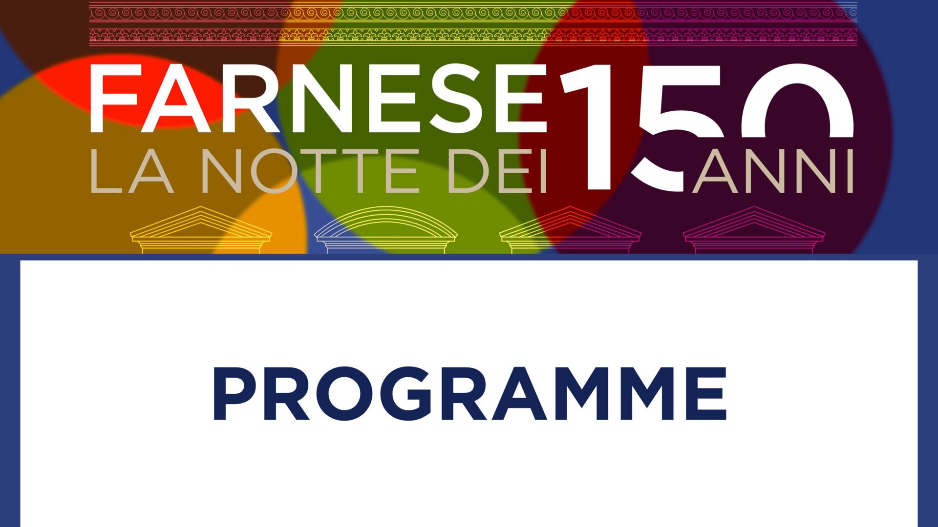 La nuit des 150 ans – Programme
