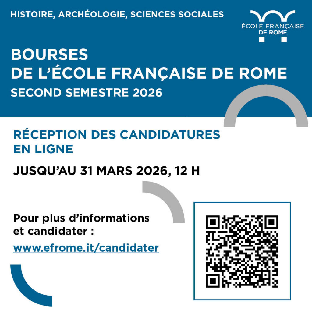 Bourses de l’École française de Rome – sélection pour le second semestre 2026
