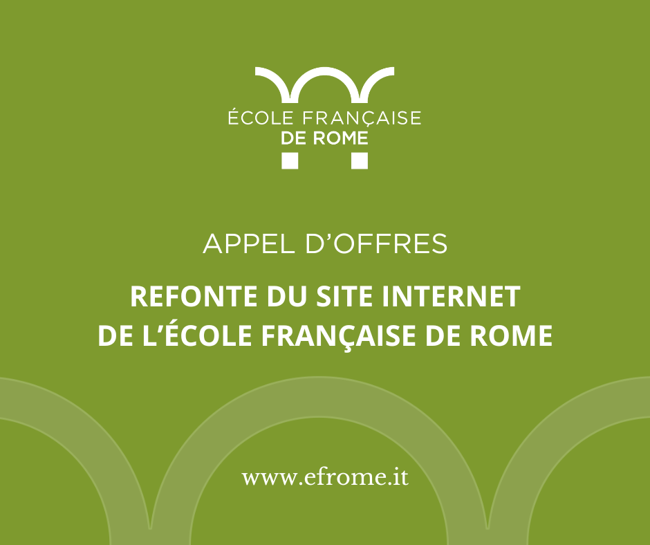 Appel d’offres : refonte du site internet de l’École française de Rome