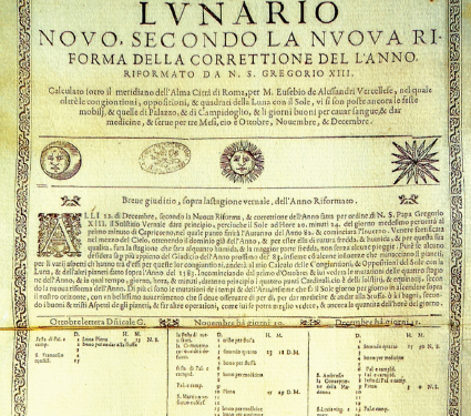 Le frontiere del Calendario Gregoriano: il computo del tempo tra Roma e il mondo