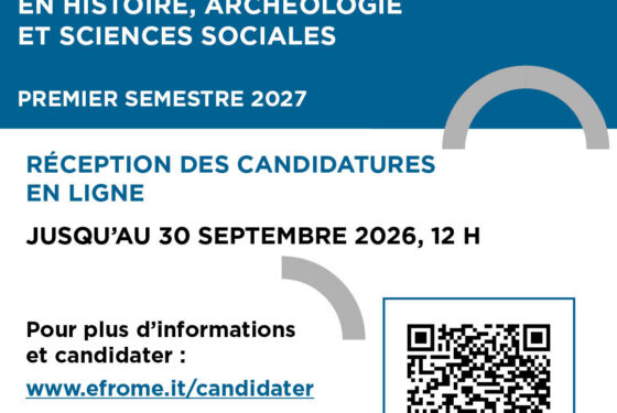 Bourses de l’École française de Rome – sélection pour le premier semestre 2027